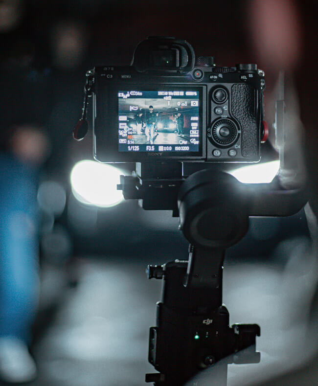 camara grabando un video